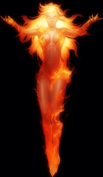 Ein Feuer Mädchen 