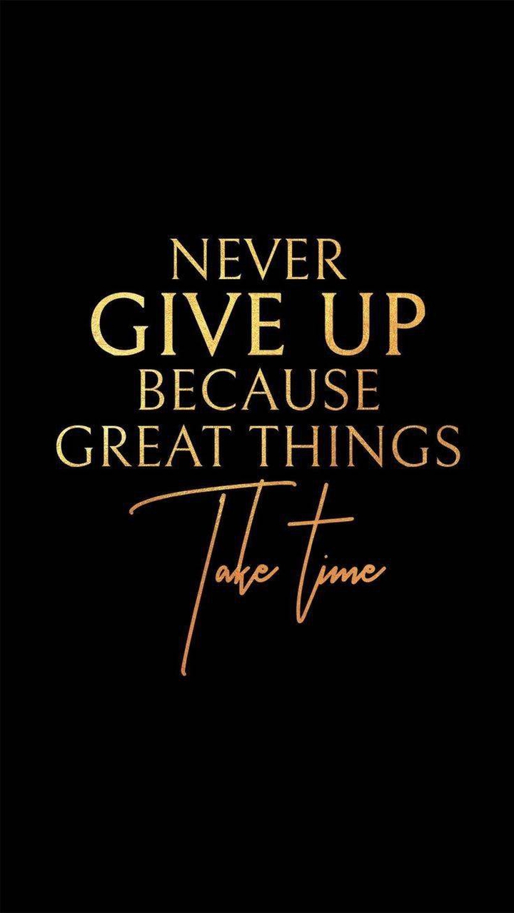 never give up