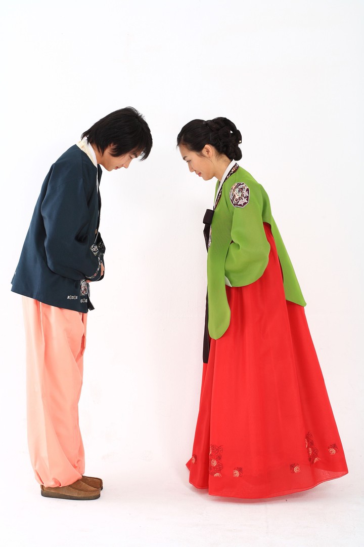 Couple in Korean Dress I