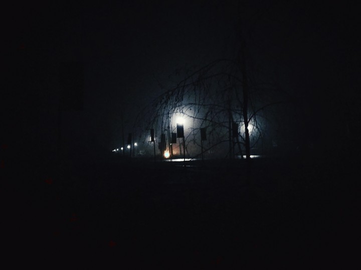 Night in the winter