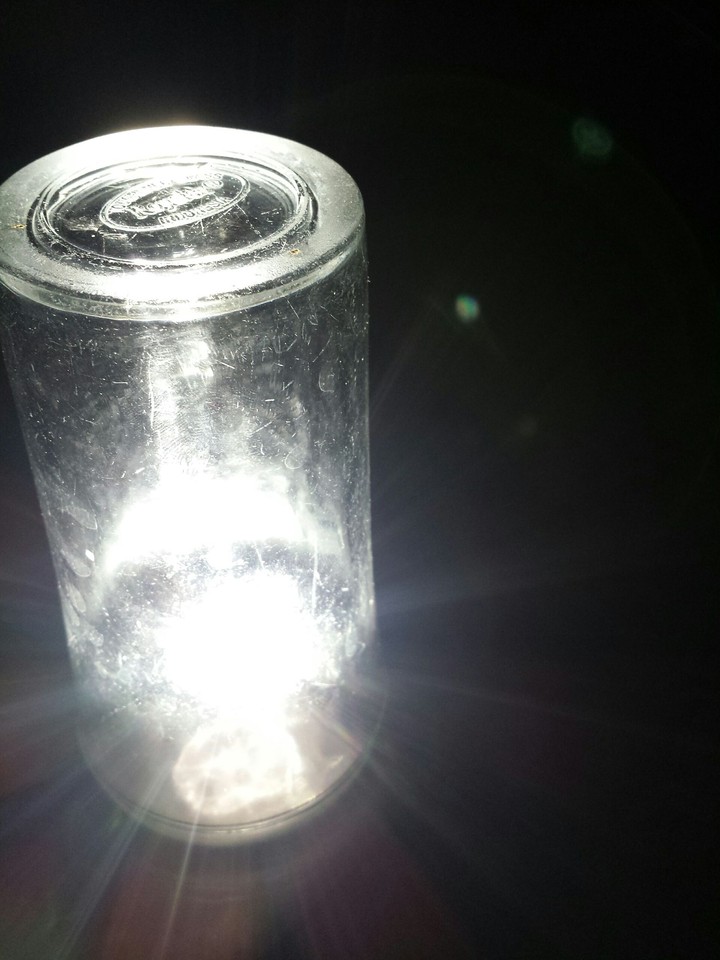 glass with light