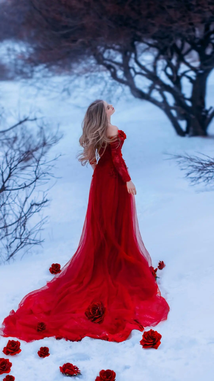 red dress girl