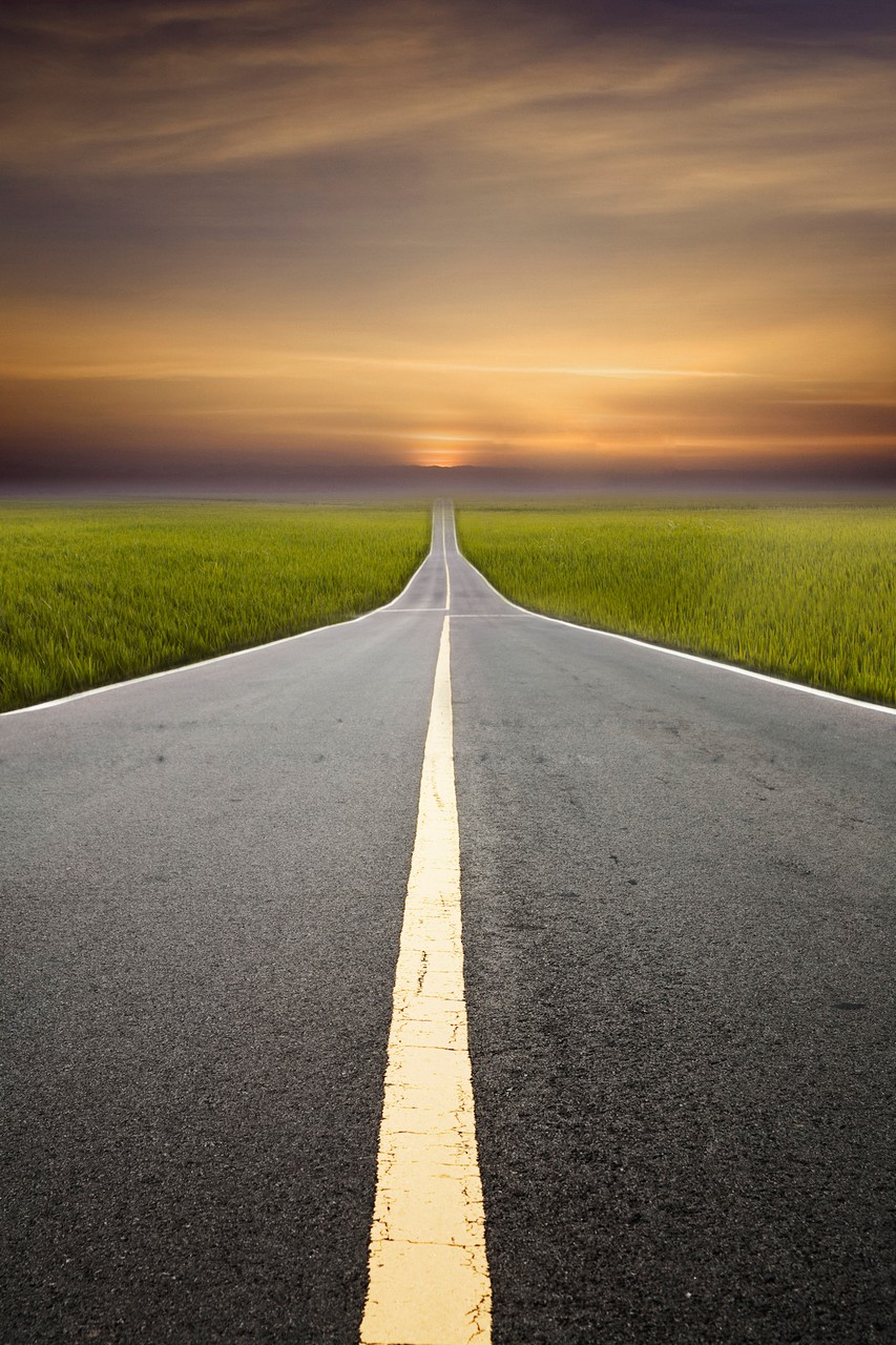 A Road at Sunset