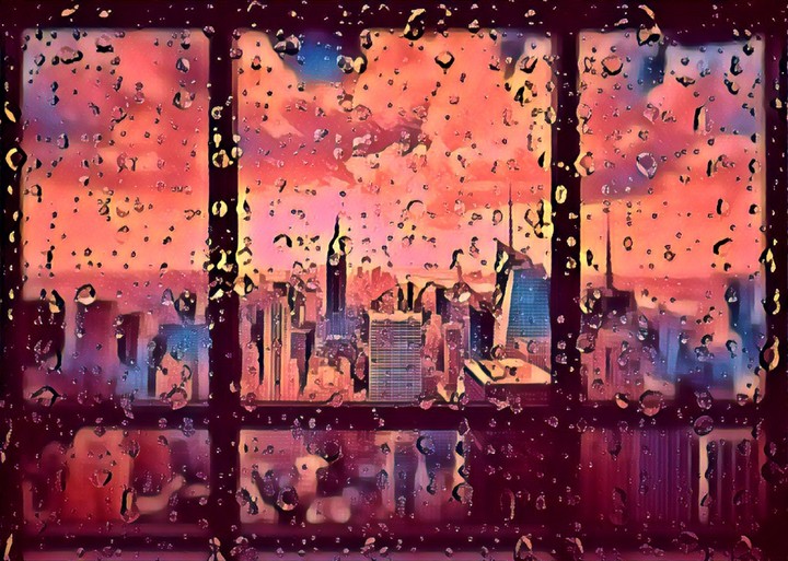 city rain