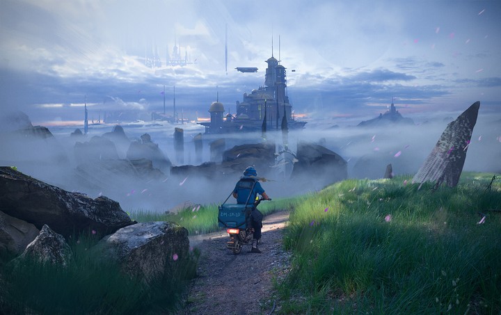 Futuristic postman