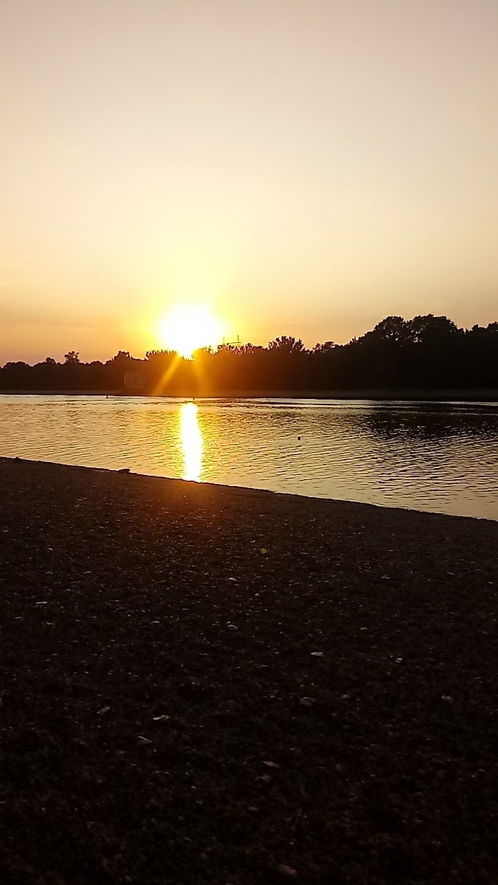 Sunset by the lake (my picture)