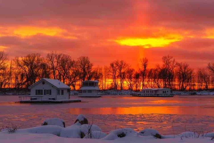 Beautiful winter sky