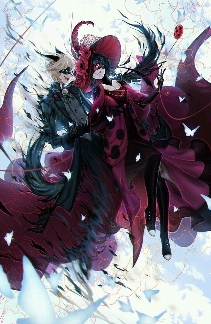 Anime  art{Ladybug and Cat Noir}