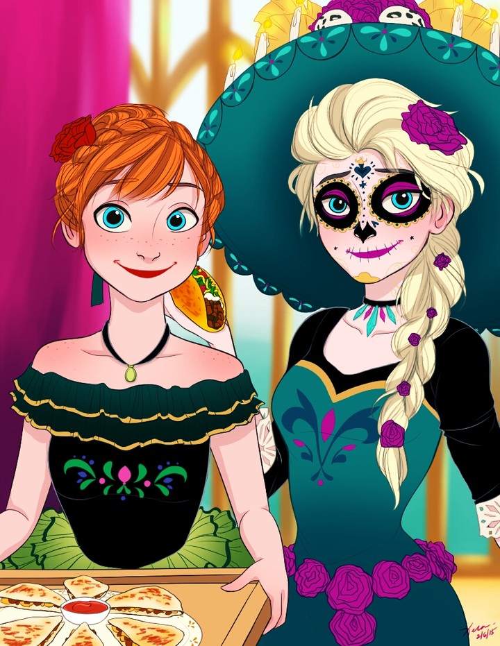 Anna and Elsa frozen