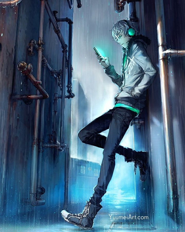 The Alone Boy In Rain