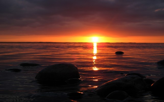 Sunset on the Sea