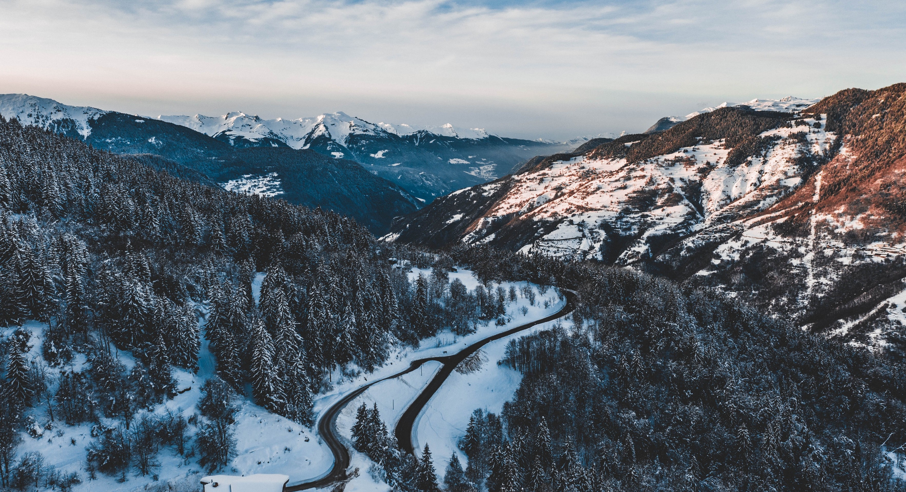 hill, snow Hintergrundbilder