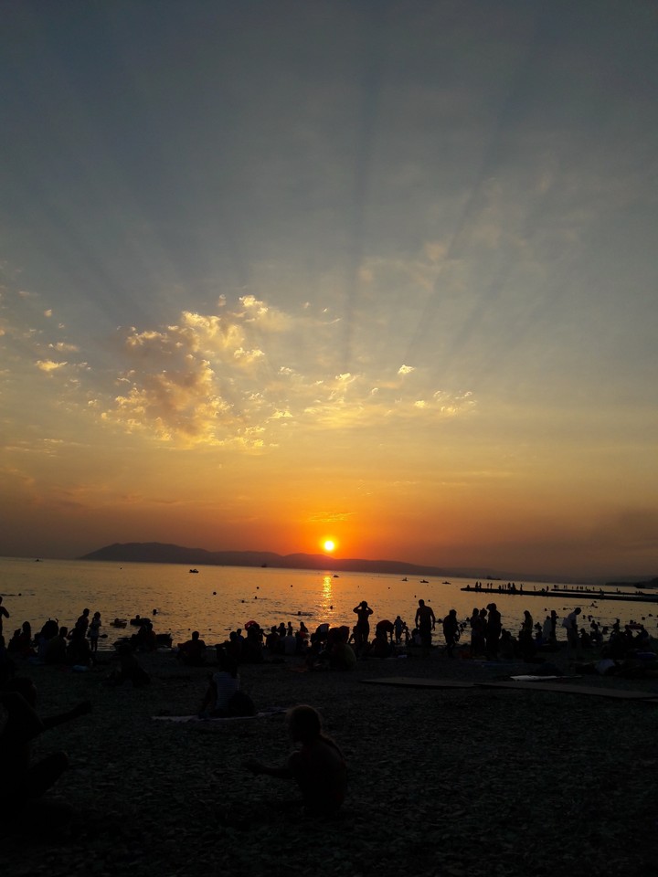Sunset at sea