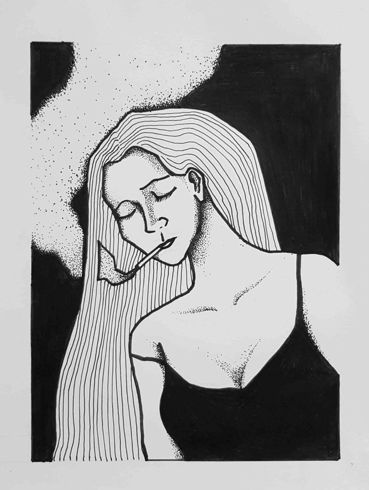 Smoking woman