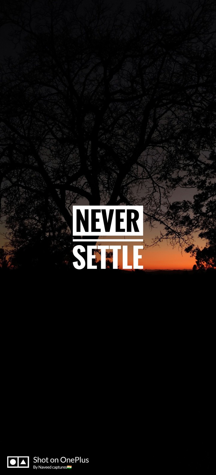 NEVER SETTLE