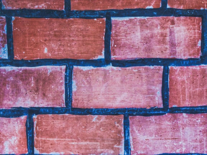 Red and black brick wall