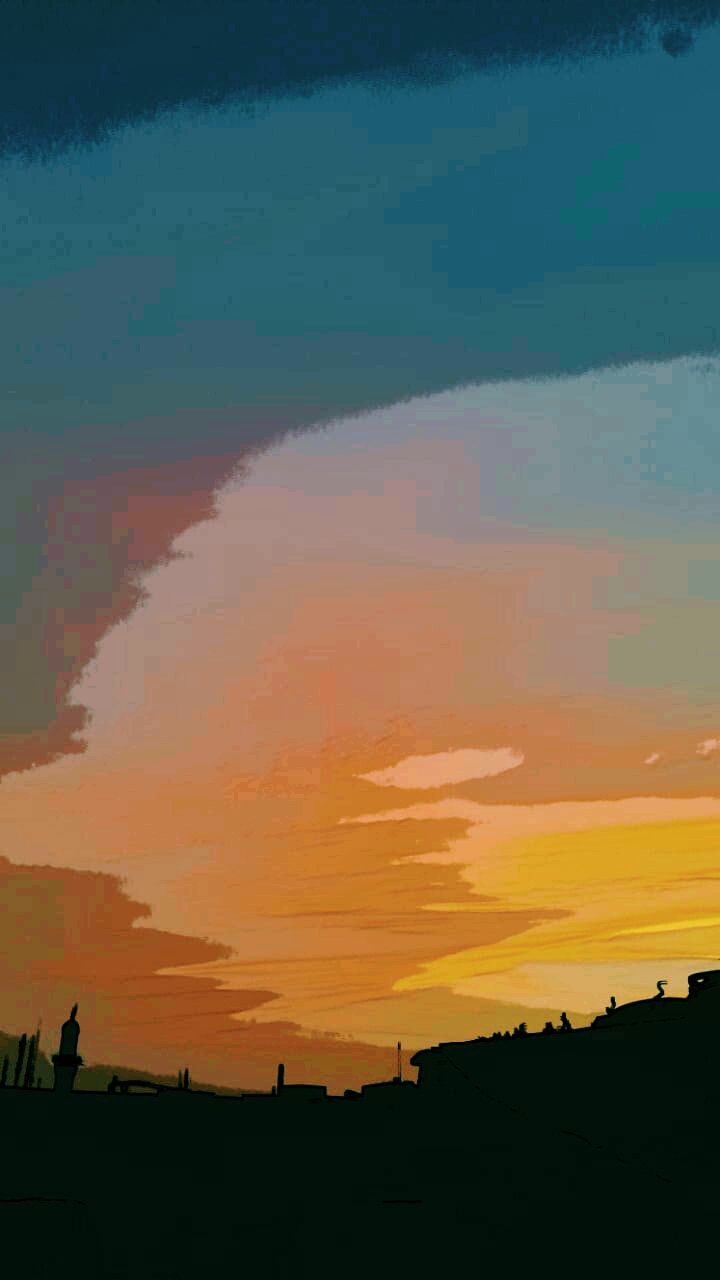 animation sunset