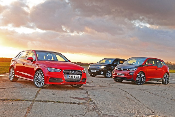 audi and bmw and mitsubishi