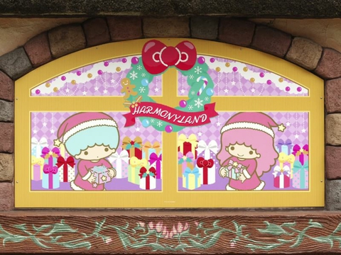 Little Twin Stars Christmas window