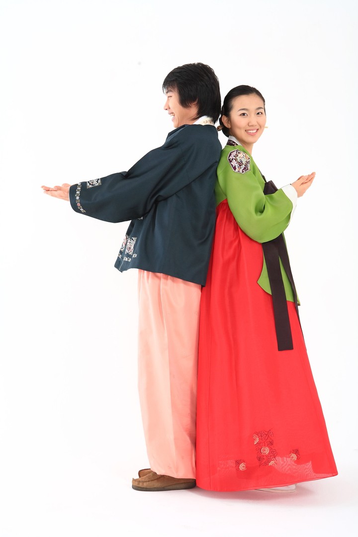 Couple in Korean Dress I
