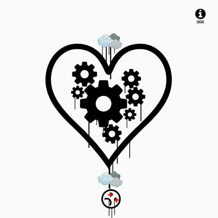 dibujo de corazón con tornillos