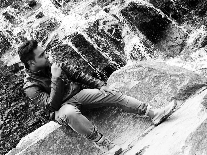 black and white