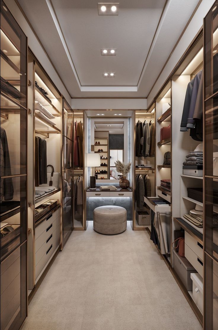 Classy closet decor