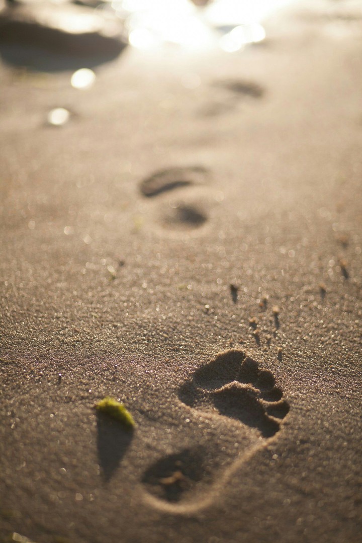 Sandy footprints