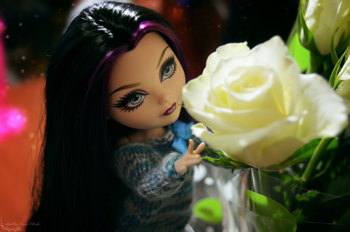 doll with roses