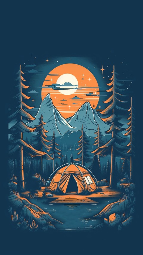 star, camping वॉलपेपर