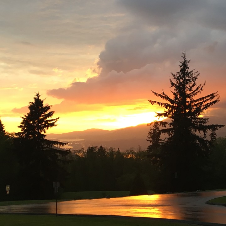 Mountain sunset