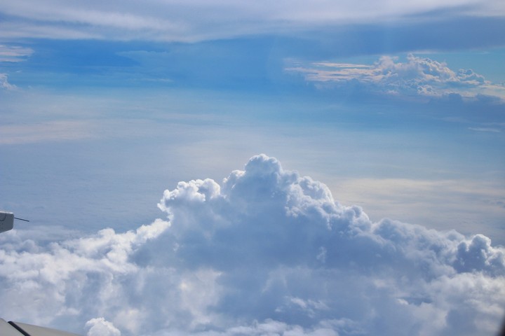 Wonderful and unbelievable cloud in the sky from plane