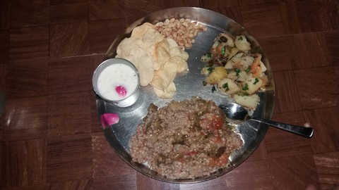 India व्रत की Thali