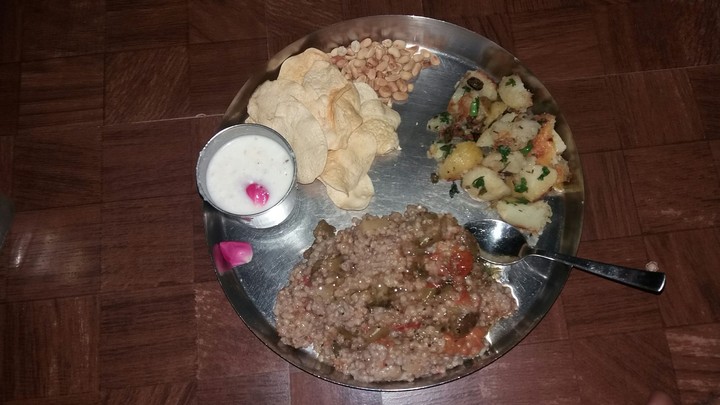 India व्रत की Thali