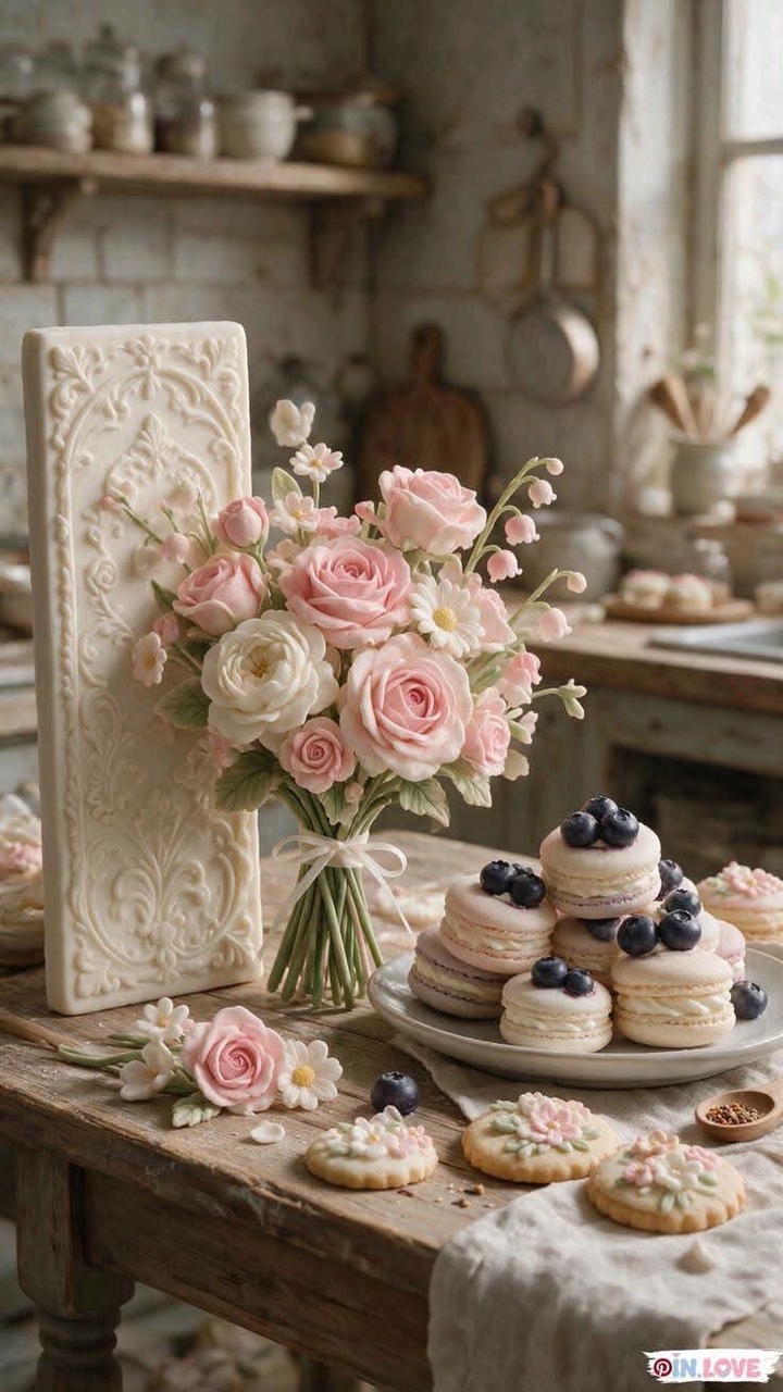 шпалери floristry, tableware