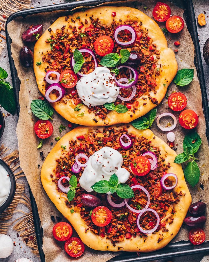 vegan Turkish pizza