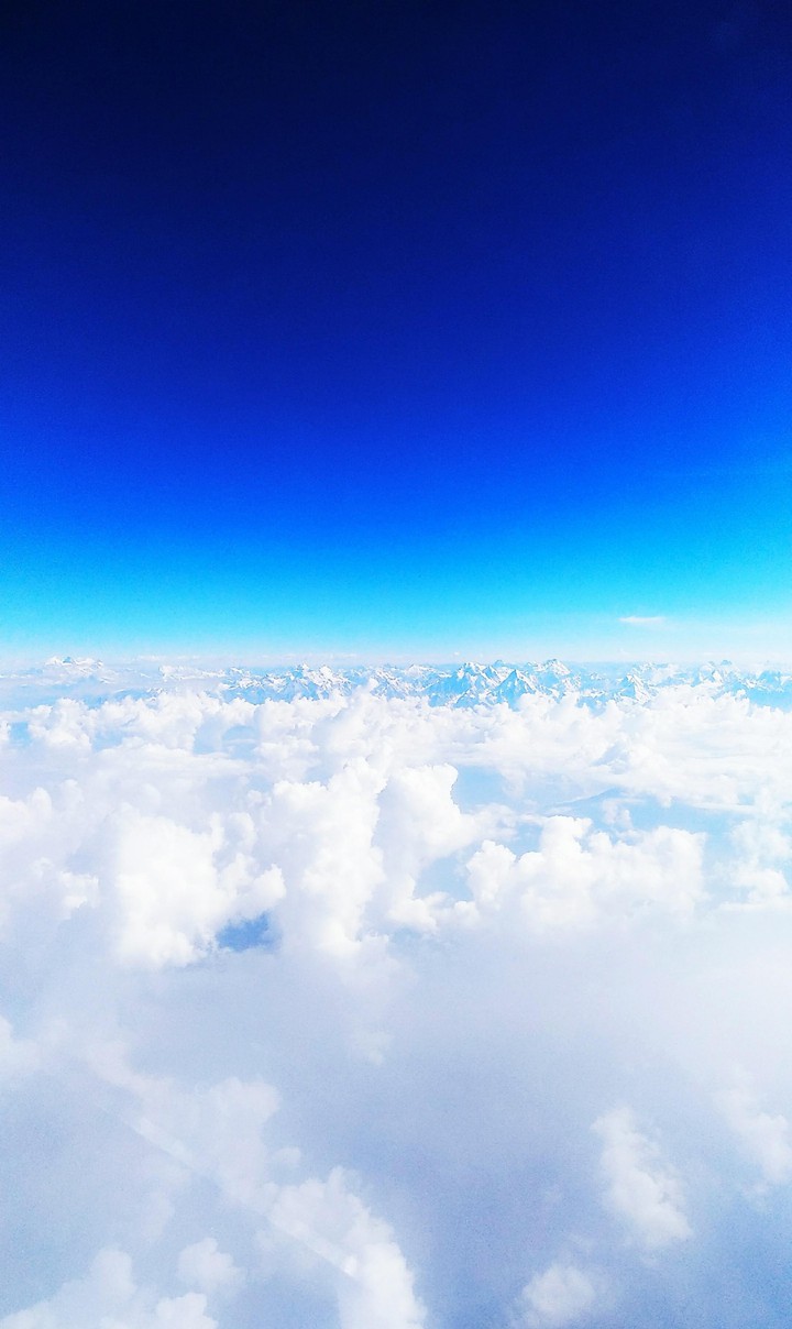 A blue Himalayan sky