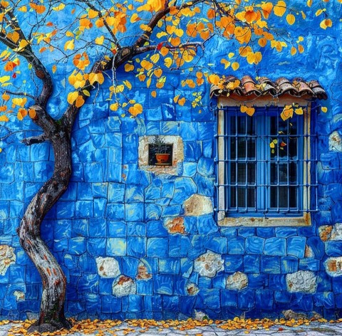 Blue, Yellow, Orange