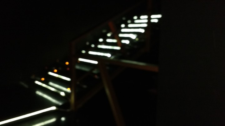 A light of staircase in dark