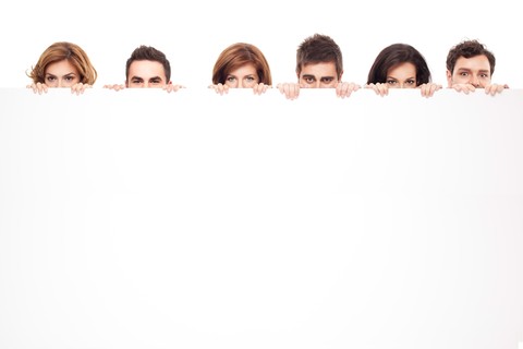 People Frame White Background