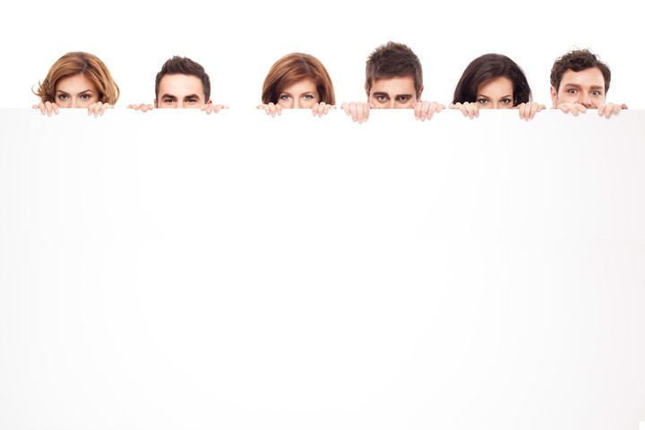 People Frame White Background