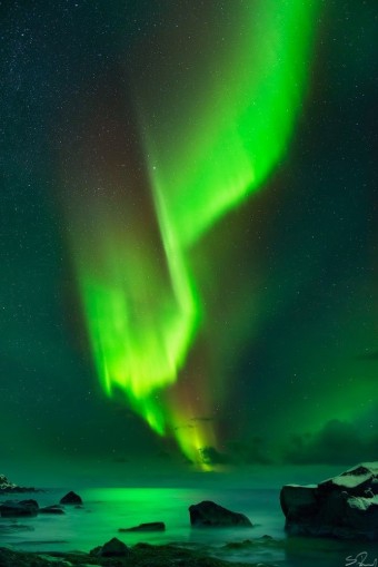 Fantastic beautiful aurora