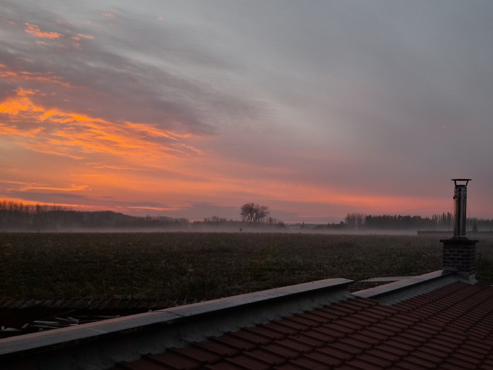 Misty sunrise