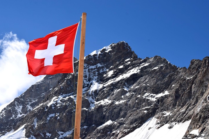 swiss on the top