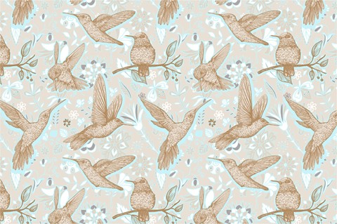 birds and flowers