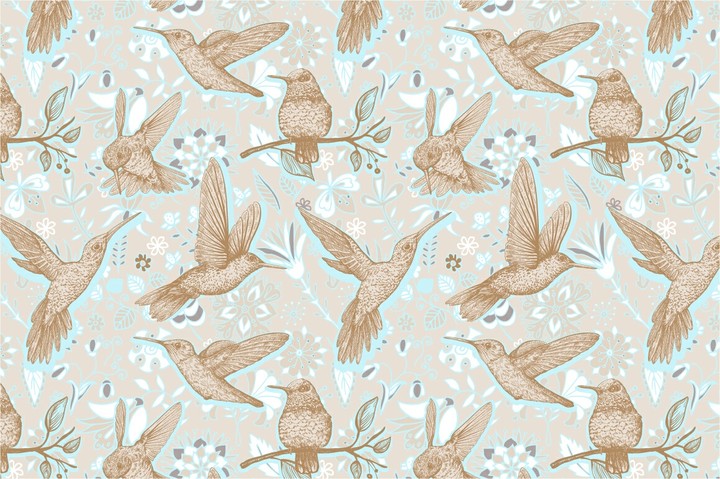 birds and flowers