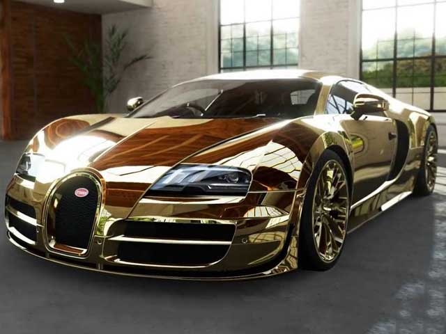 Bugatti Veyron Grand bañado en oro