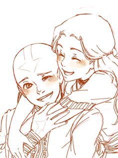 katara e aang desenho