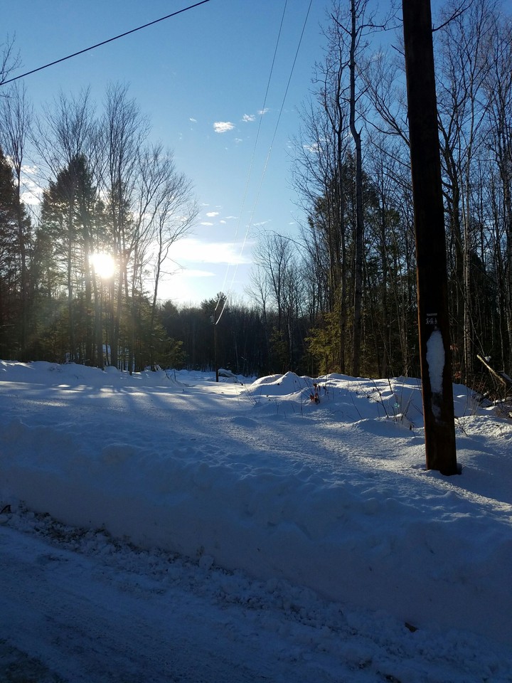sunlight on the snow