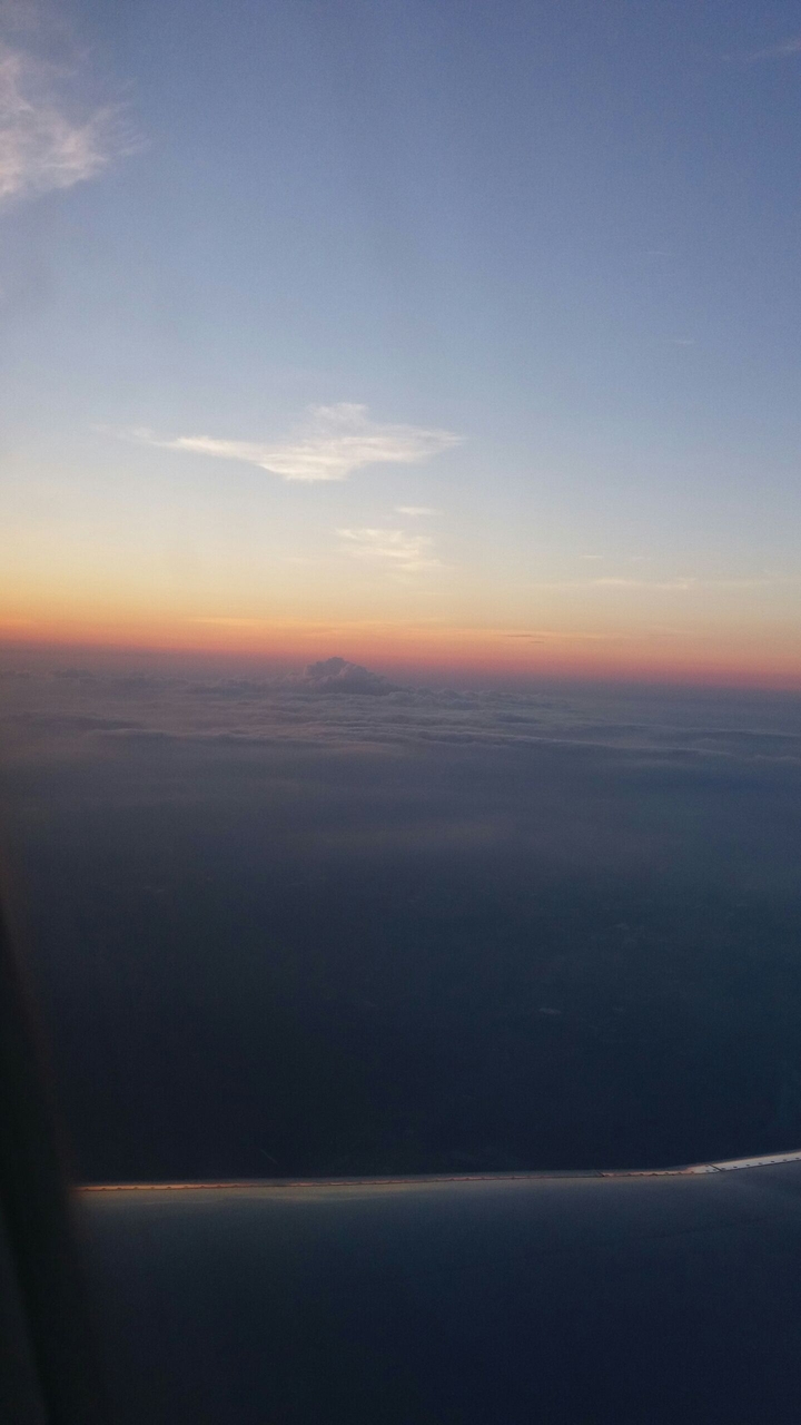 sundown while on plane